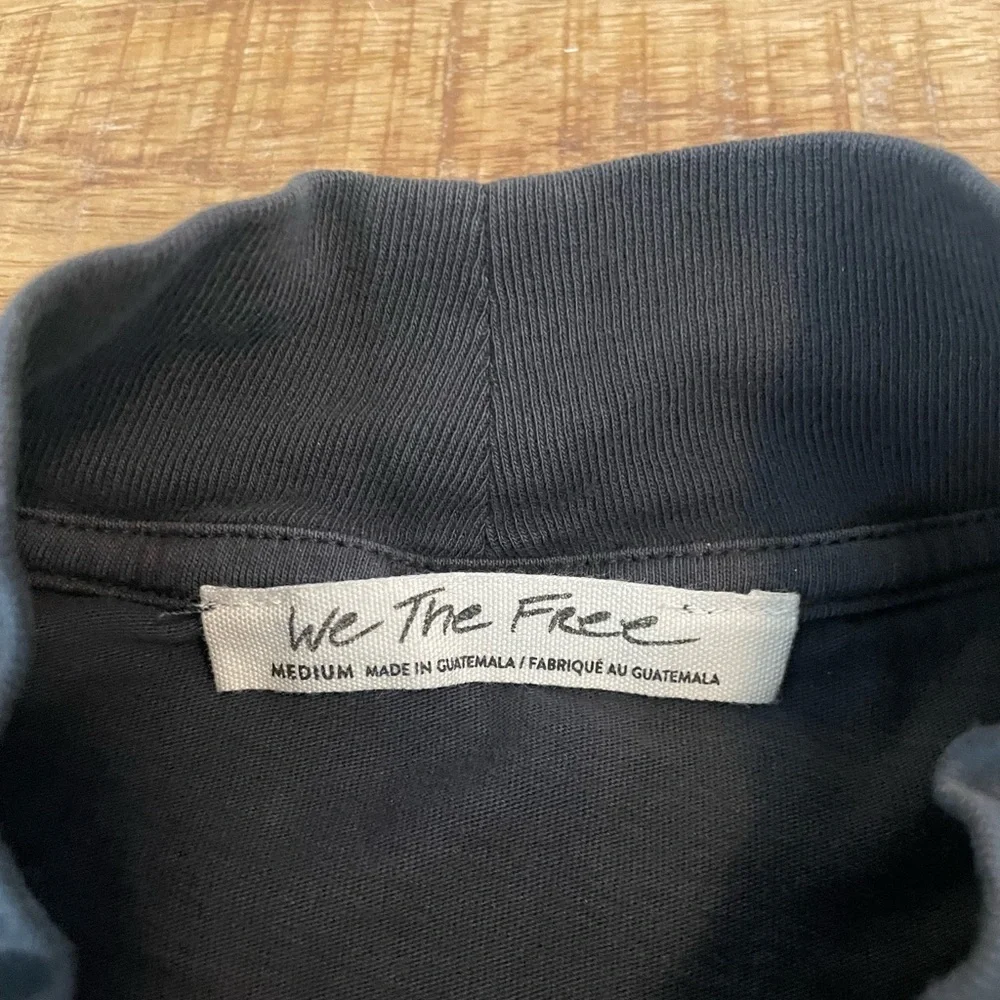 Free People Mock Neck Fearless Tee